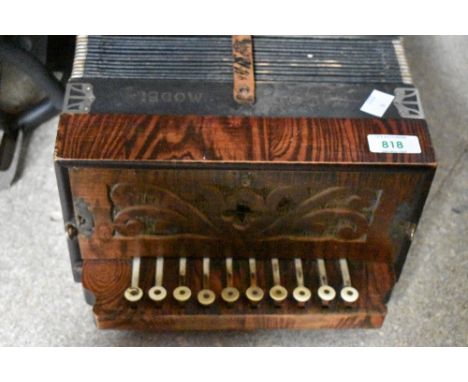 A vintage melodeon, marked Italian Model with Ajax Reeds