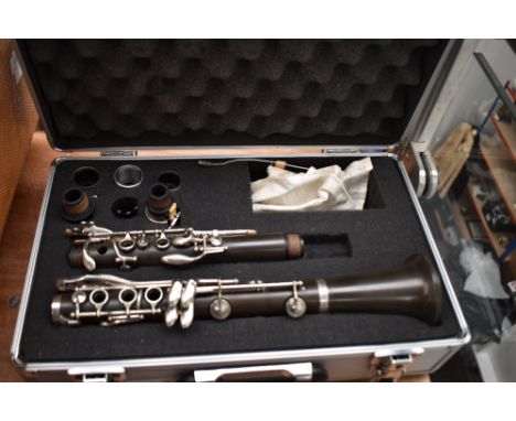 An unbranded clarinet, in modern padded case