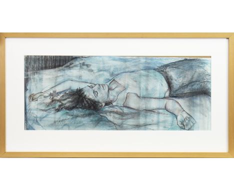 * STEPHEN SHANKLAND (SCOTTISH CONTEMPORARY), LIGHT STUDY mixed media on paper, monogrammed 26.5cm x 66cm Mounted, framed and 