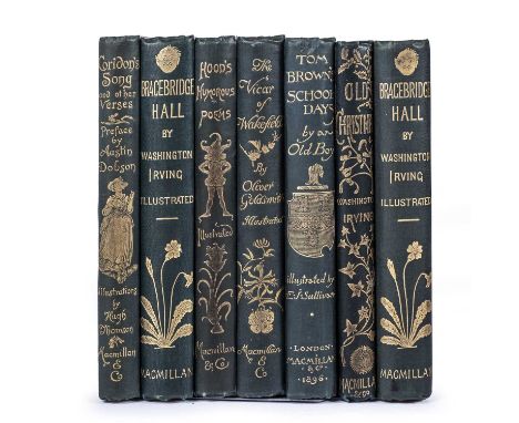 Macmillan &amp; Co (Publishers). A group of seven illustrated titles all similarly bound in green cloth with gilt ornament an