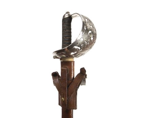 A George V infantry officers sword the blade etched with thistles 83cm in length together with orginal scabbard.