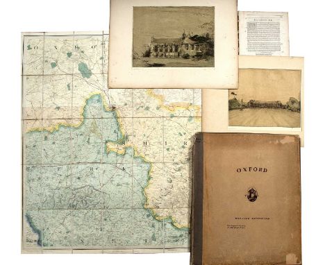 Stanford, (Edward). London Ordnance Survey Map 25(?) miles round Oxford in slip case plus Oxfordshire/Dobuni tribe extract fr