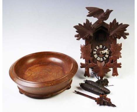 Two sets of postal scales, each mounted on a serpentine walnut plinth base with a collection of brass nest weights, a 20th ce