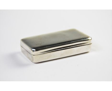 A George III silver snuff box, Richard Lockwood &amp; John Douglas, London 1802, of rectangular form with plain polished fini