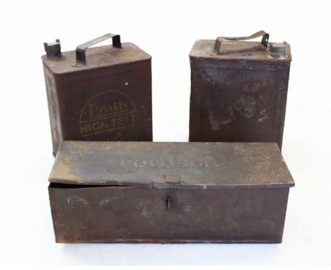A vintage Pratts fuel can, with original threaded cap, the can applied with the makers name in gilt 'Pratts Test', 31cm H, al