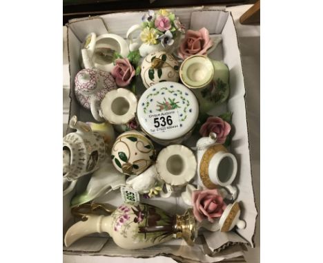A mixed lot of trinket pots etc.,