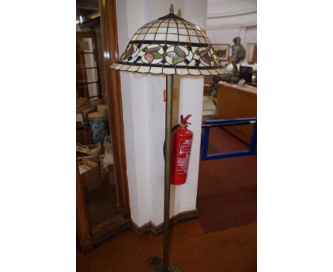 Brass Tiffany Style Standard Lamp 