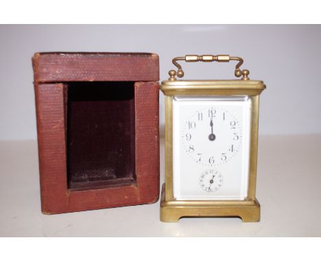 Early 20th Century Carriage Clock with Original Carry Case (Not Currently Ticking)