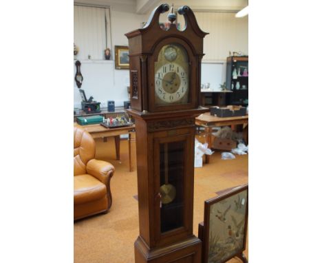 An Oak Long Cased Clock Westminster Chime with Presentation Plaque 1913