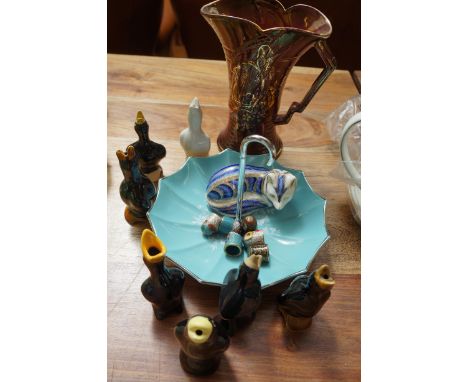 Collection of Ceramics to include Crown Derby Fox, Ceramic Pipers &amp; Others