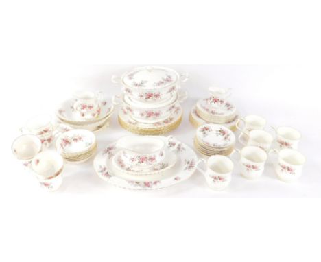 A Royal Albert porcelain part dinner tea and coffee service, decorated in the Lavender Rose pattern, comprising oval meat pla