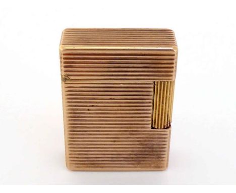 Dupont, a gilt metal lighter, 4.6 x 3.5mm 
