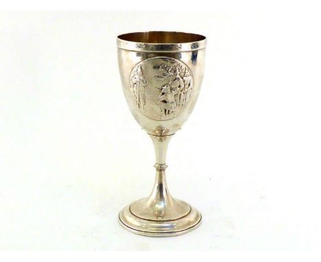 Military interest:- The Arthur Ryland cup, a Victorian Rifle Volunteers shooting prize goblet, maker's mark indistinct, ? & C