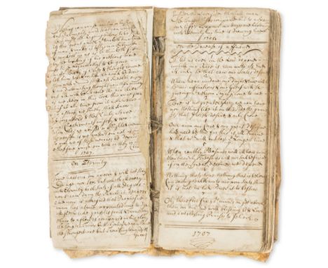 Early 18th century poetry.- Bagg (Thomas, Quaker, of Bridport, Dorset, 1681-1727) Inamarato [Poems], autograph manuscript, 17