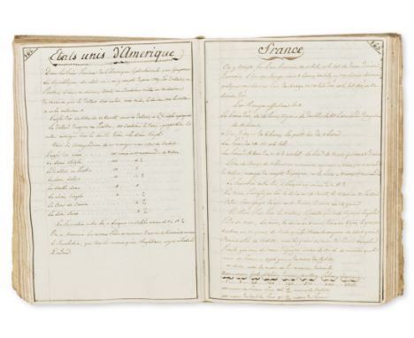 French/Spanish merchant's handbook, for use in Spanish Castile (prices converted into "Livres Castillanos"), manuscript in Fr