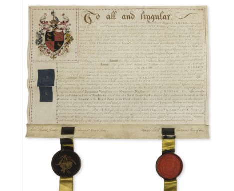 Heraldry.- Heard (Sir Isaac, herald, Garter Principal King of Arms, 1730-1822) & Thomas Lock, Clarenceux King of Arms, fl. 17