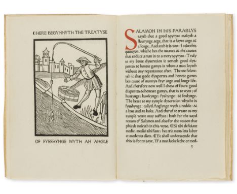 Ashendene Press.- Berners (Dame Juliana) A Treatyse of Fysshynge with an Angle, one of 150 copies on paper, woodcut frontispi