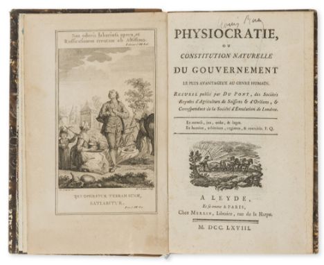 Quesnay (François) Physiocratie, ou Constitution Naturelle du Gouvernement, first edition, second issue, half-title, engraved