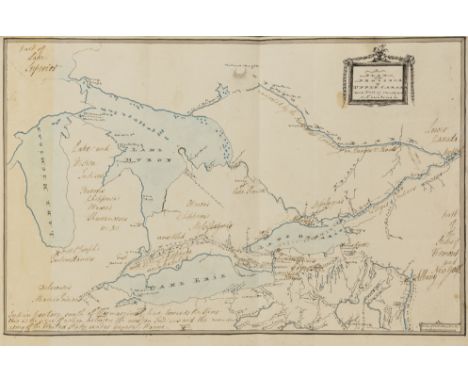 Americas.- Simcoe (John Graves).- First Nations.- Baker (Lt.-Col. Sir Edward, née Baker Littlehales, 1st Baronet ) Plan of th