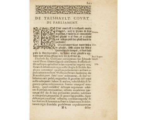Law.- Crompton (Richard) L'authoritie et iurisdiction des courts de la Maiestie de la Roygne, first edition, black letter, ti