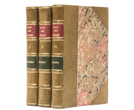 Tolstoy (Count Lev Nikolayevich "Leo") War and Peace, 3 vol., vol. 1 & 3 third edition, vol. 2 second editions, half-titles, 