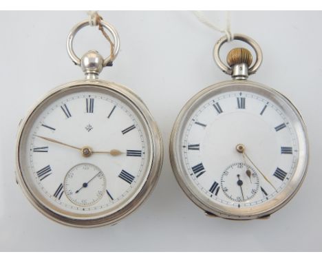 An early 20th century silver open face pocket watch, Rotheram & Sons, No. 213668, white dial with Roman numerals, subsidiary 