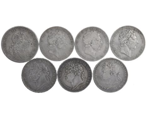 A small quantity of Georgian silver coins, including: George III, dollar, 1804, retaining M mark and part of legend of origin