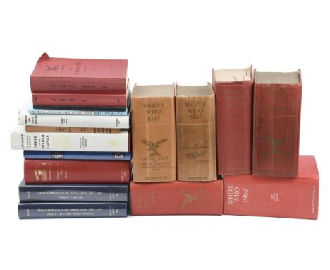 A collection of personnel lists and biographical references, and similar books, including: Drew, 'Medical Officers in the Bri