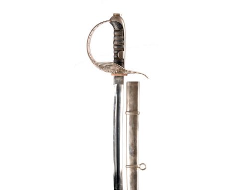 An Austrian model 1904 cavalry officer's sword, blade 30.75 in. with fuller on one side only, ricasso marked for blade maker 