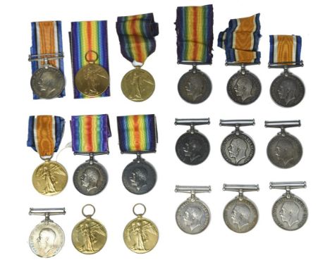 Five Great War pairs (British War Medal 1914-20 and Victory Medal): LIEUT. L. DAVIS, 2. LIEUT. G.W. MOSS, 173052 GNR. B.E.L. 