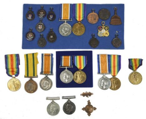 A small collection of First World War Campaign Medals to the 18th Battalion London Regiment (London Irish Rifles), comprising