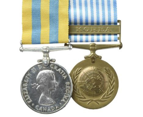 Two medals to Russell Michael Hannon, Princess Patricia's Canadian Light Infantry: Korea Medal, Canadian type in silver (SM-1
