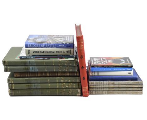 A large quantity of military reference books, histories, biographies and other subjects, including: Lt J.E.P. Wood, M.C. 'Det