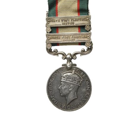 An India General Service Medal 1936-39 to Private G. C. Baxter, Green Howards, 2 clasps: North West Frontier 1936-37, North W