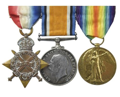 A Great War trio to Private Frank William Cavanagh, 18th London Regiment (London Irish Rifles): 1914-15 Star, British War Med