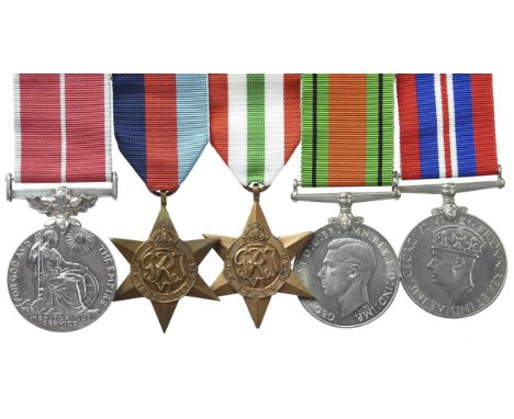 The rare Operation Husky BEM group of five medals to Corporal Frederick Charles Henry Bye, London Irish Rifles and Army Cater
