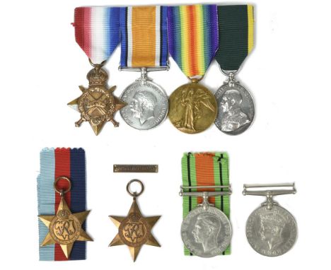 The family medal groups to Henry Gale (father) and Harry Charles Gale (son): Warrant Officer Class II Henry Gale, 18th London
