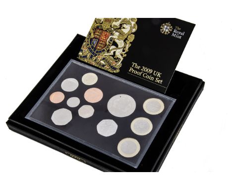 A Royal Mint 2009 UK Proof Coin Set, including Kew Garden 50p, in plastic case and in box with leaflet 