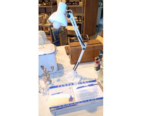 Contemporary anglepoise lamp and a boxed example  CONDITION REPORT: All electrical items in this lot have been PAT tested for