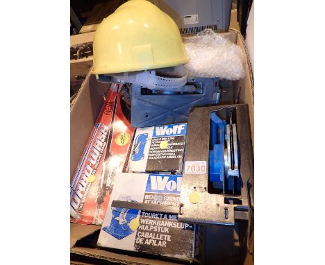 Mixed tools including boxed Wolf items  CONDITION REPORT: All electrical items in this lot have been PAT tested for safety an