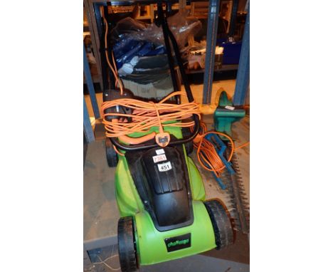 Challenge lawn mower with PP425 hedge trimmer  CONDITION REPORT: All electrical items in this lot have been PAT tested for sa