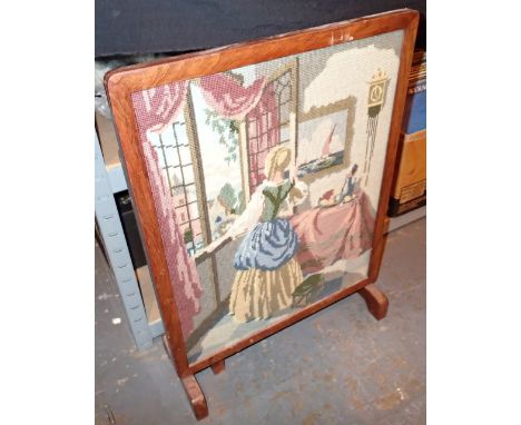 Folding table/firescreen with tapestry decoration