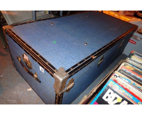 Large luggage trunk with metal corners