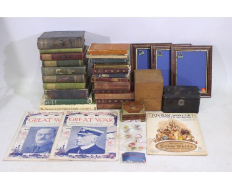 A collection of vintage books and poems from the works of Charles Dickens, Jane Austen, Percy Shelley, G. Manville Fenn, Mari
