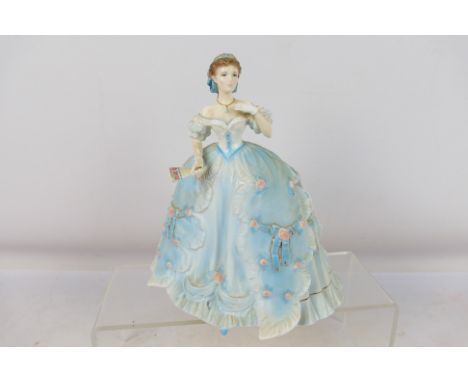A Royal Worcester for Compton & Woodhouse limited edition lady figure, The First Quadrille, numbered 4609/12500, approximatel