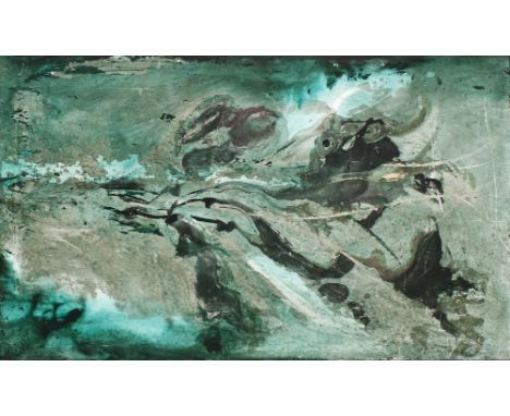 Kesting, Edmund (1892 Dresden - Birkenwerder 1970) Ohne Titel. Mischtechnik auf Leinwand, li. u. sign., ca. 54,5 x 91,3 cm.