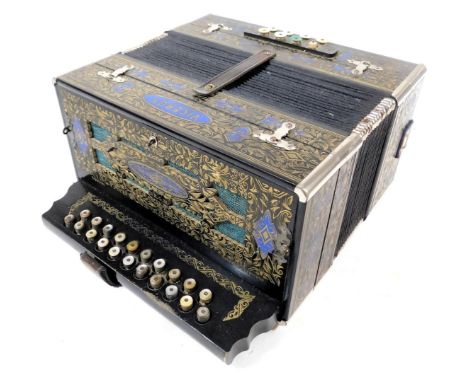 A Viceroy accordion, twenty one button, boxed. 