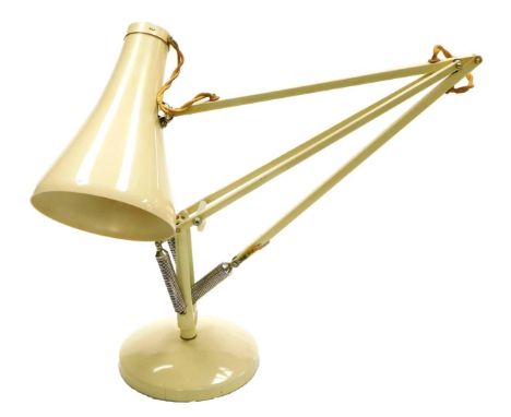 A mid century Herbert Terry &amp; Sons Limited Anglepoise cream table lamp.&nbsp;&nbsp;Buyer Note: WARNING! This lot contains