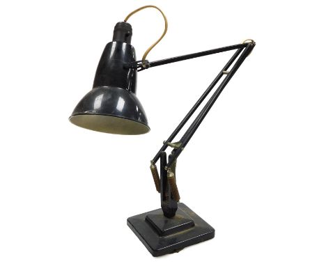 A mid century Herbert Terry &amp; Sons Limited Anglepoise black table lamp. 