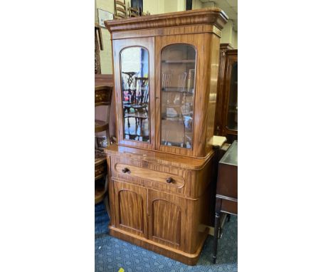 MAHOGANY SECRETAIRE BOOKCASE